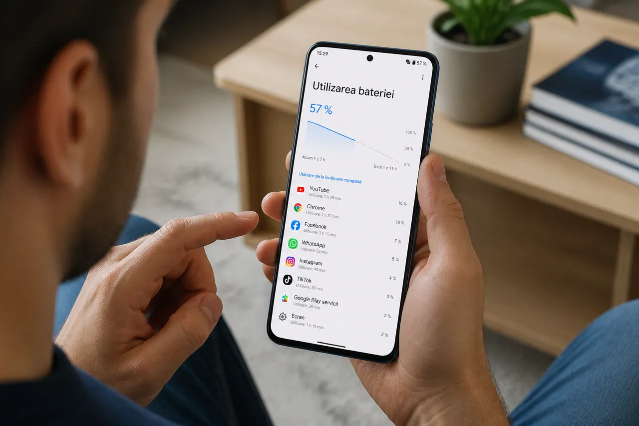 monitorizarea consumului bateriei smartphone