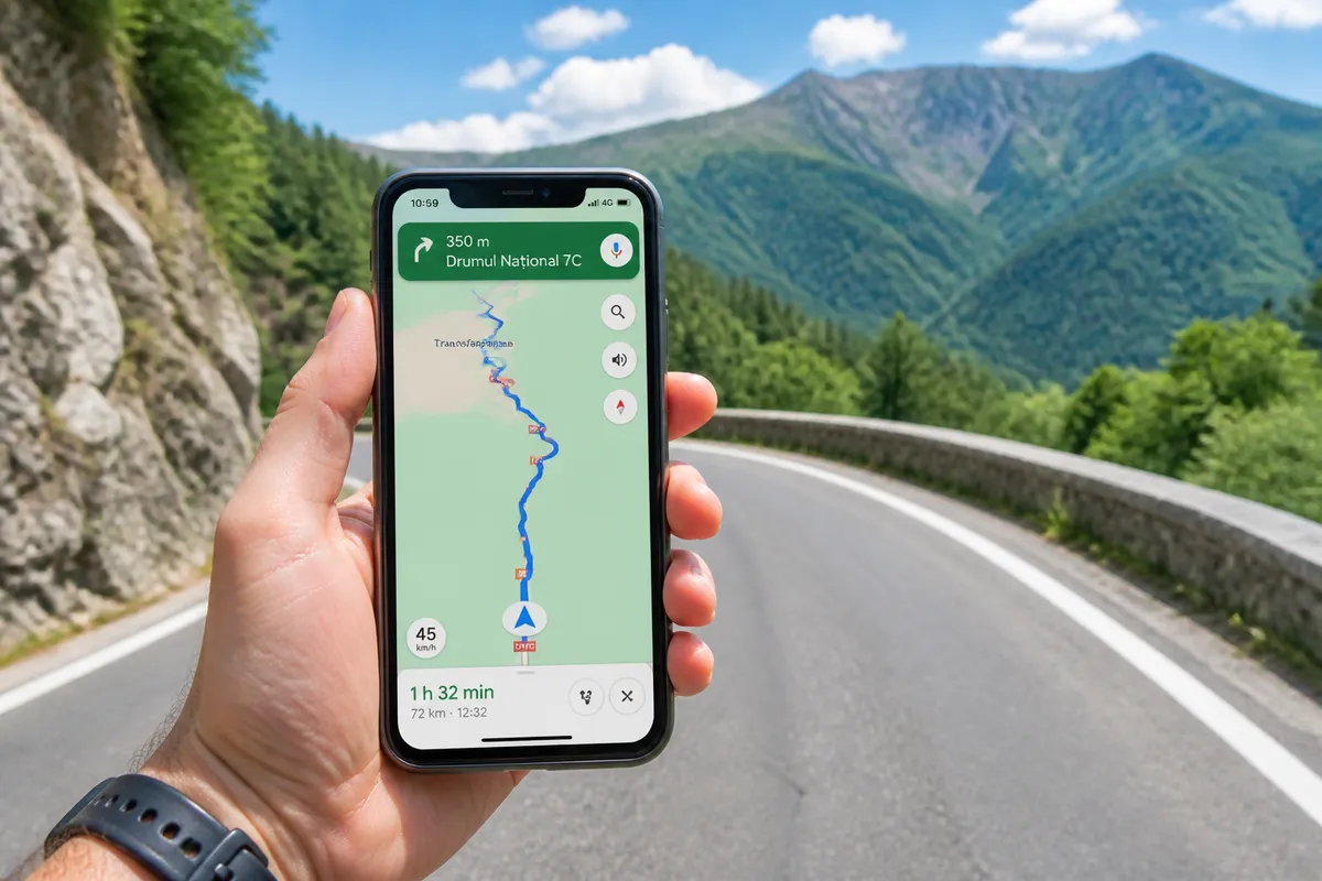 navigație GPS smartphone călătorie