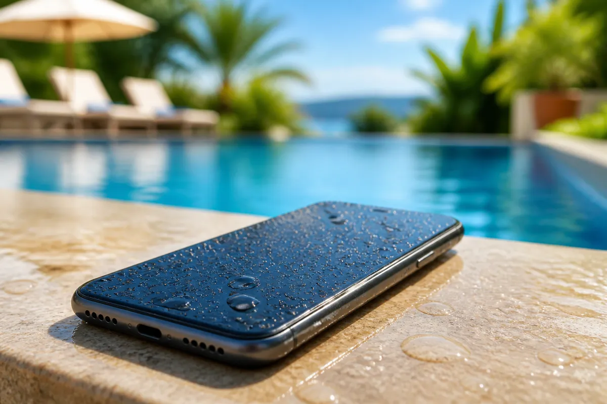 rezistență apă smartphone IP68 vacanță